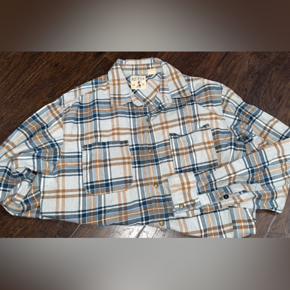 Redhead Men's Casual Plaid Shirt - Blue and Brown